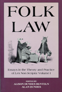 the cover of volume 1 of Folk Law is in tones of purple and lavender. The illustration is of a vulture, a snapping turtle and a jackass in human clothing. They seem to be in a lawyers' office.