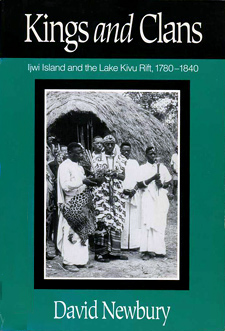 Newbury's book is green and black with a black and white photo of the Muganuro ceremony on Ijwi