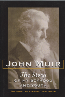 The new cover of Muir's book is illustrated with a photo of him in his later years.