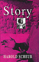 cover of Story is a magenta tone photo of a man speaking.