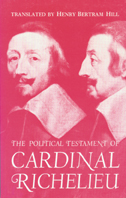cover of Richelieu book is pink, with an old illustration of Richelieu, both in profile and 3/4 view