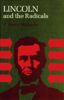 cover is a graphic treatment in red and green of Lincoln