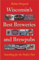 the cover of Shepard's book is red, wtih a collage of beer brewery labels and signs.