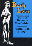 Cover of book is blue and black, with yellow and black text.  There is a black and white illustration of a man on the left side of the book cover.
