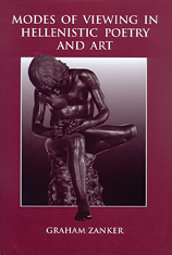 Book cover is purple with white text and a picture of a statue in the center.