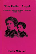 Cover of book is pink with a black illustration of two women.