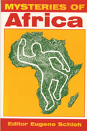 Cover of book has an image of Africa with an outline of a man in the image of Africa.