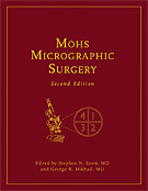 cover of Mohs is wine-colored with a small  illustration of a microscope