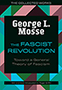 The Fascist Revolution: Illustration of a geometric mosaic consisting of various green, pink, and blue pieces. In the center, a large black rectangle contains the title and author text. Design by Jennifer Conn.