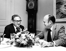 This photo of Melvin Laird in conversation with Henry Kissinger is used with permission, from Melvin Laird's personal collection. © 2007, private collection of Melvin Laird.