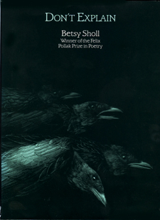 This book is very dark green-almost black, with three dark green ravens