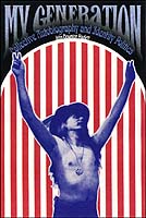 cover of My Generation is a photo of a shirtless man wearing a cowboy hat with his arms outstretched against of a background of red and white vertical stripes.