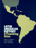 cover of Latin American History is a map of South America, with the ocean blue, and the continent green.