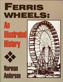 The cover of Ferris Wheels has a brown-toned cover and photo of an old ferris wheel.