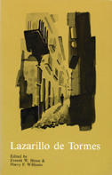 cover of La vida is black and sepia with an illustration of an old Spanish city lane