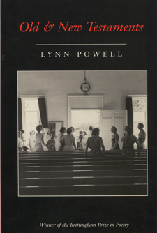 Powell's book is black with a red title and an image of women and children leaving a church