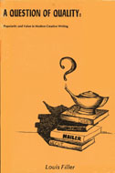 Cover of book is orange with a black illustration of a genie lamp on top of some books.