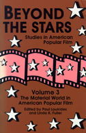 Cover of book is brown with a pink film strip with white stars down the center.