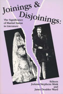 Cover of book is purple with a black and white torn image of a bride and groom.