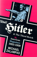 Cover is pink with a blue illustration of Hitler in a black cross.