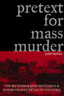 cover of Roosa's book is black and blood-red, with an unidentified cityscape in the blood-red duotone, and the title in a typewriter font.