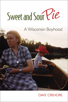Cover of Sweet and Sour Pie is white with a picture of a woman and child in boat.