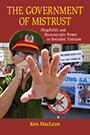 Cover showing man in uniform in front of protesters