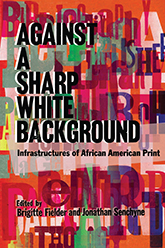 Book cover showing colorful text behind the title