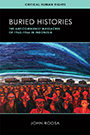 Buried Histories: cover art of a large crowd of illustrated people, all colored red, with a blue sky above and trucks and tanks in the distance.