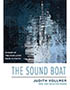 The Sound Boat: cover depicting a dark blue and white piece of abstract art contained within a white border.